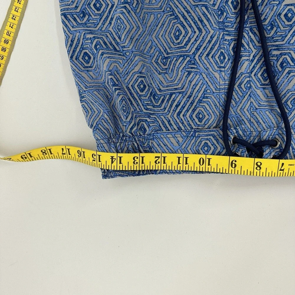 Coolibar Swim Trunks Mens Small Blue‎ Geometric UPF Beach Cruise LINER REMOVED